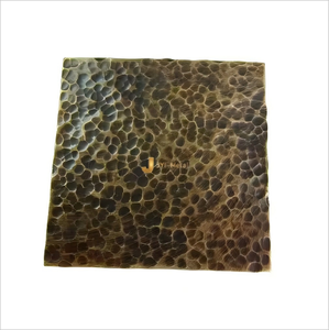 EX262 tôle d'acier inoxydable martelée à la main 304 panneau mural décoratif tôle d'acier inoxydable tôle de métal martelée en laiton antique - Product Image 1