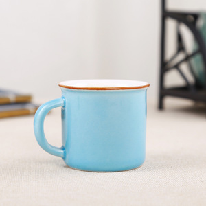 GZSYL Tazze da Caffè Smaltate Personalizzate con Logo, 70ml 140ml 400ml, Arancioni e Gialle, Piccole Tazze per Tè e Latte, per Campeggio e Viaggi all'Aperto - Product Image 4