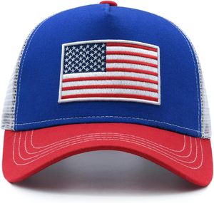 Mỹ Cờ <span class=keywords><strong>Trucker</strong></span> Hat 5-Bảng Điều Chỉnh 100% Polyester Lưới USA Mũ Bóng Chày Thoáng Khí & Không Thấm Nước 4th Của Năm Unisex - Product Image 2