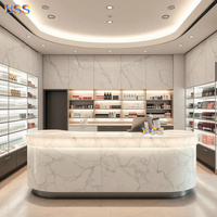 Comptoir de bar moderne en marbre translucide avec éclairage LED blanc, design personnalisé, haute qualité, luxe, pour restaurant, hôtel, bistro, bar commercial