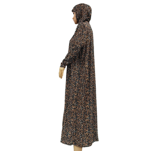 Hijabs Musulman 1 Pièce Abaya Vêtement <span class=keywords><strong>de</strong></span> Prière pour <span class=keywords><strong>Femme</strong></span> Dubaï Abaya Arabe Jibab Islam Fleurs <span class=keywords><strong>Djellaba</strong></span> Khimar Caftan Vêtements - Product Image 2