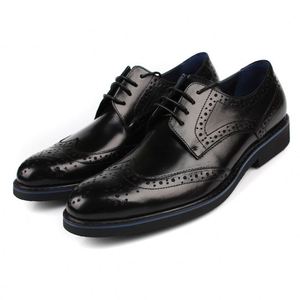 Chaussures de ville de luxe pour hommes, fabriquées à la main, noires, pour les occasions formelles, en cuir véritable italien - Product Image 6