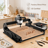 Mini routeur CNC de bureau 4540 3 axes, broche 500W, machine de gravure CO2 à puissance optique élevée pour artisanat du papier DXF