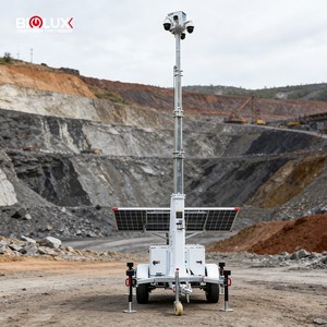 Remolque de Seguridad Móvil con Energía Solar, Sistema de Cámaras de Vigilancia <span class=keywords><strong>y</strong></span> Cámara PTZ 4K con Zoom de 30x, Torres de Vigilancia para Infraestructuras Clave - Product Image 4