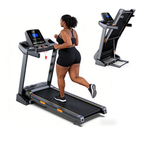 Caminadora Plegable para Gimnasio, Caminadora para el Hogar con Inclinación, Caminadora Eléctrica con Pantalla LCD