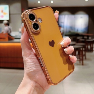 Funda de Teléfono TPU con Diseño de Corazón Lateral para Chicas, Linda y Elegante, Funda Protectora con Forma de Corazón para iPhone 14 13 12 11 - Product Image 5
