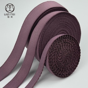 Оптовая Продажа 10-25 мм Фиолетовый пользовательский цвет логотип принт плюшевый нейлон нескользящий бюстгальтер эластичный кружевной - Product Image 2