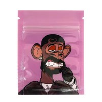 Quantité minimale de commande bas sac de pochette cosmétique imprimé personnalisé emballage avant transparent sacs zip-lock refermables brillants en mylar