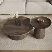 Table basse design en bois massif de chêne, bouleau et noyer, style italien, table à thé pour salon
