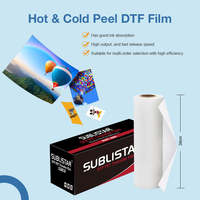 Film DTF tout-en-un à peau chaude et froide (60cm * 100m), film de transfert DTF en rouleau mat double face pour tous les tissus et couleurs