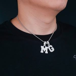 Colgante de Plata 925 con Letra M y Moissanita D VVS de Corte Brillante con Engaste de Garra, Joyería Hip Hop de Moda, Certificado GRA, Charm Iced - Product Image 6