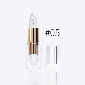 Color Changing Lipstick Jelly Clear Long Lasting Nutritious Moisturizer 6 Colors Temperature Lip Stain Crystal Flower Lipstick