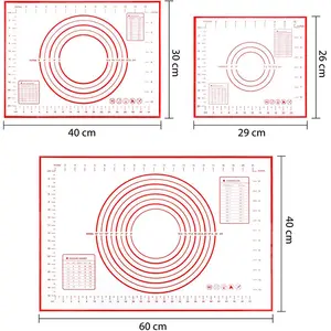 Anpassbare umweltfreundliche lebensmittelqualität Silikon-Knetteppich rutschfeste Teig-Knüffelmatte für Back- und Gebäckwerkzeuge Knetwerkzeug