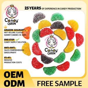 Venta Directa de Fábrica de Shantou, Caramelos de Gelatina de Frutas Halal al por Mayor, Caramelos de Goma de Naranja Clásicos, Dulces, Bombones - Product Image 3