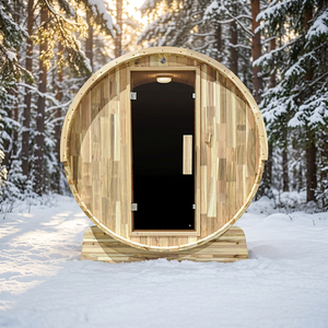 Sauna en bois massif rustique, extérieur, matériaux naturels, écologique - Product Image 1