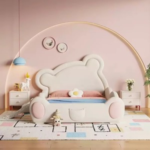 Camas Infantiles Modernas con Forma de Animales, con Cabecera Tapizada de Osito Adorable, Camas Completas para Niños, Venta al por Mayor - Product Image 2