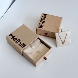 Scatola per Gioielli in Cartone Universale di Lusso Marrone Nuvola, Confezione per Collana, Bracciale e Anello in <span class=keywords><strong>Argento</strong></span> 8*8, 9.5*9.5*4 - Product Image 3