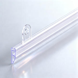 نظام عرض بقضبان قابلة للطي شفافة بيضاء وسوداء لتعليق اللافتات في السقف بالسوبر ماركت - Product Image 2