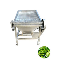 Machine automatique à peler les edamames, décortiqueuse de pois verts, décortiqueuse de soja commerciale, équipement électrique pour enlever la peau des haricots