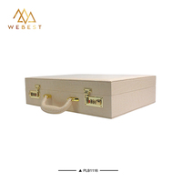 Boîte à bijoux en cuir jaune Webest, boîte à bijoux portable en cuir, étui à bijoux en cuir, vente en gros