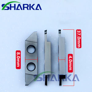 Lame de coupe de tour de type suisse à double trou Insertion d'outil de rainurage en acier inoxydable Inserts de coupe à double trou - Product Image 2