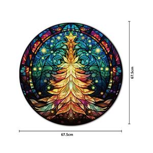 Puzzle de 1000 pièces de haute qualité avec logo personnalisé du fabricant, jouet éducatif en carton imprimé en papier de forme ronde - Product Image 5