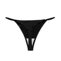 Culottes string pour femmes les plus vendues à l'international ; Culottes en nylon et coton, tricotées unies, sans couture, respirantes, taille basse ; fines et à fines bretelles