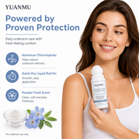 Déodorant Roll-On Sans Aluminium Parfum Frais Liquide Protection Anti-Odeur 24H Unisexe Marque Blanche