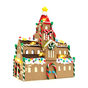 Puzzle miniature 3D DIY illumine le petit jouet de <span class=keywords><strong>maison</strong></span> de Noël en carton pour enfants - Product Image 4