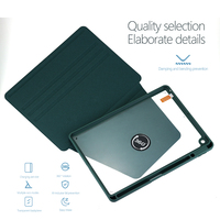 Étui rotatif à 360 degrés pour tablette avec coque arrière transparente, support pour stylet, fonction veille/réveil automatique, logo OEM pour iPad 10/9/8/7/6/5 Pro11 12.9