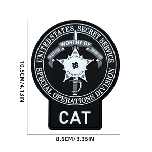 Высокое качество ПВХ 3D Резиновый патч значок тактический жилет флаг США кошка с крючком патч - Product Image 6