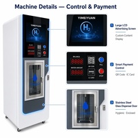 Máquina Expendedora de Agua Purificada con Filtro RO de Ósmosis, Pago con Monedas, Acero Inoxidable, Pantalla LED de 80L, Gestión Basada en la Nube
