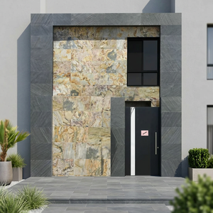 Flexible Black Shimmer Marble Stone Veneer Panels Waterproof Durable Eco-Friendly Luxury Design for Villa <b>Wall</b> Cladding Factory - Product Image 6