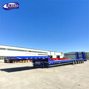 ALEEAO 60ton 100ton 12 Reboque Lowbed 6 Eixos Reboque 60 80 100 Ton Lowboy Caminhão Semi-reboque