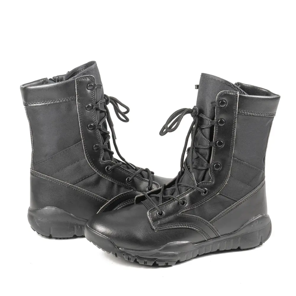 Yakeda Lace up Botas Desert Side Zipper Askeri Tactical Shoes Waterproof Combat Erkek Boots Men Boots Leather Tactical Boots