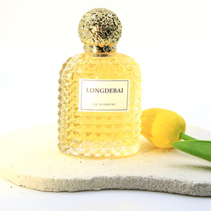 Flacon de parfum en verre transparent doré, type ananas, vide, 30 ml, 50 ml, 100 ml, avec boîte - Product Image 4