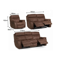 Meistverkauftes Mid-Century Modern Style 3-Sitzer Relaxsofa Komfortables Wohnzimmermöbel