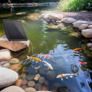 Pompa <span class=keywords><strong>di</strong></span> ossigenazione per acquario a energia solare, funzionamento ultra silenzioso per sistema <span class=keywords><strong>di</strong></span> ossigenazione domestico, bolle per acquario, ciotola per animali domestici, mangiatoia in plastica per animali domestici - Product Image 2