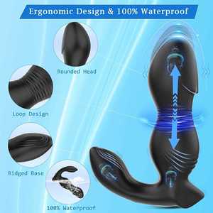 APP Wireless Control Electric <strong>Shock</strong> Stimulation Male Prostate <strong>Massager</strong> Vibrating Thrusting Dildo Anal Vibrator Butt Plug for Men - Product Image 5
