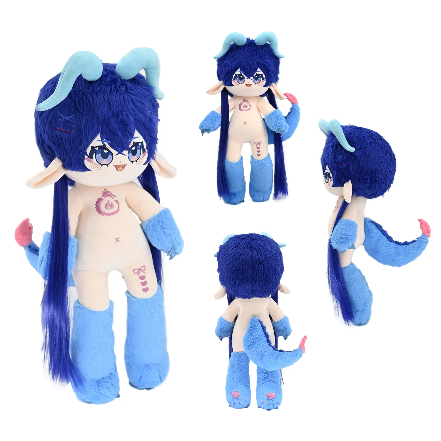 Yapılan tasarımcı 10cm-60cm yumuşak dolması peluş bts bebek Plushie kürklü takım Anime kostüm ejderha özel