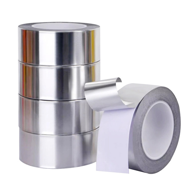 HVAC Aluminum Foil Alu Flame Retardant Construction Repair Protection Duct Hot Melt Adhesive Tape With Release Paper Liner