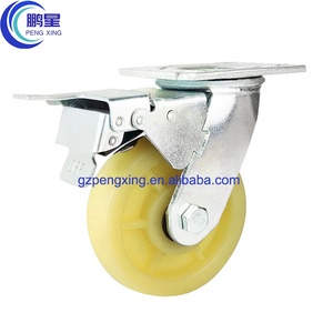 Pengxing — roulettes de roulettes pivotantes en Nylon/pp de 6 pouces, pour établi de travail, avec frein de verrouillage, 150 mm - Product Image 2