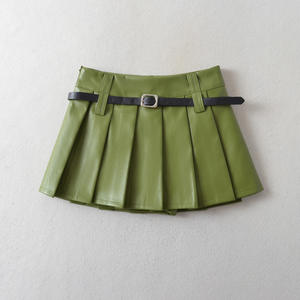 Été chaud petite fille mignon plissé Micro <span class=keywords><strong>Mini</strong></span> Tutu en cuir court enfants adolescentes jupes - Product Image 1