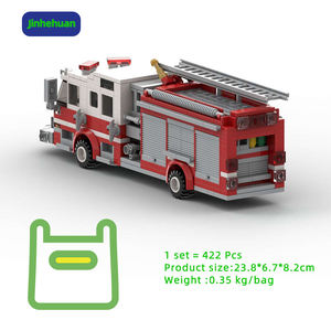 Modelli camion dei pompieri City Car set di blocchi di costruzione per bambini Abs mattoni di plastica camion giocattolo gioco Moc veicoli per ragazzi bambini - Product Image 2