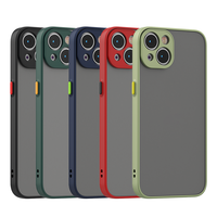 Antichoc Armure Mat Pour iPhone 13 12 11 Pro Max XR XS X 7 8 Plus SE Mini Luxe TPU Pare-chocs Clair Dur PC Couverture Capa