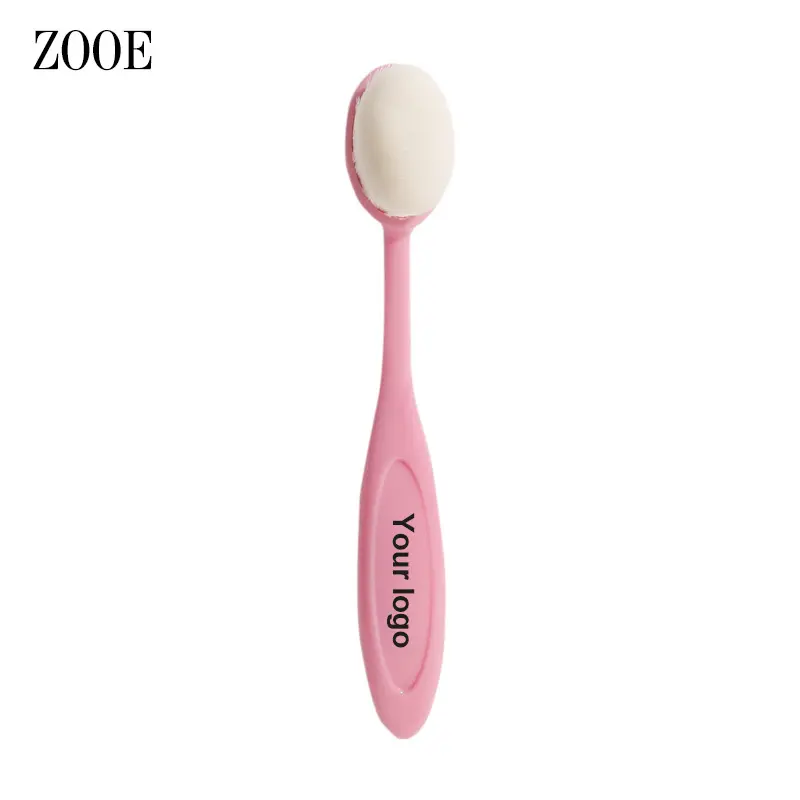 Nouvel arrivage de brosse à dents à la mode Super doux ovale fond de teint poudre crème brosse conception nouvelle brosse à fond de teint en arc