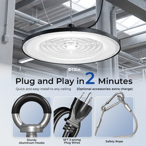 Éclairage LED UFO à haute efficacité 110LM/W, technologie DOB, luminaires industriels en aluminium - Product Image 6