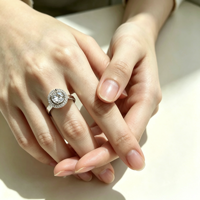 Bagues en laiton plaqué platine, pierres étincelantes élégantes pour les fêtes d'anniversaire, les mariages, les anniversaires de mariage, bijoux de mode, cadeaux