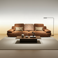 Canapé modulaire en bois de style italien, design nuage, personnalisable pour villa, prix d'usine