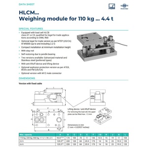 โมดูลชั่งน้ำหนัก Veidt Weighing German สำหรับวัสดุ HBM รุ่น 1-HLC/M3LBR 1.76 ตัน, 2.2 ตัน และ 4.4 ตัน โมดูล 1-1-HLC/M3LBR 1.76 ตัน สำหรับชั่งน้ำหนักวัสดุ HBM - Product Image 4